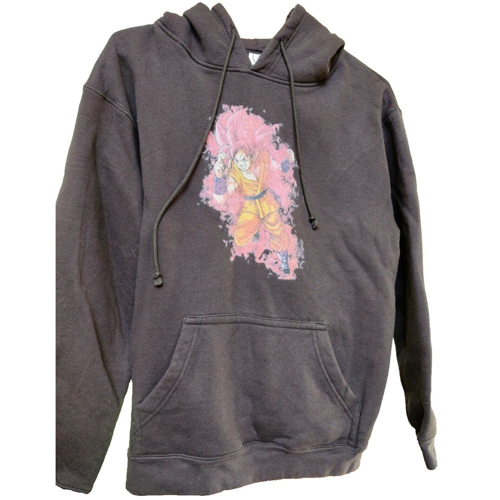 Black Anime Goku Hoodie Size L Dragonball Pullover
